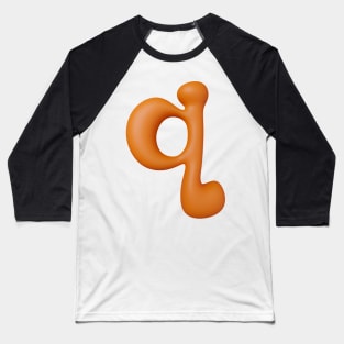 Liquid Type Letter Q Baseball T-Shirt
